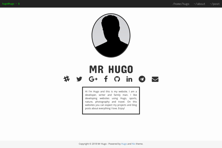 Hugo-Theme-Nix