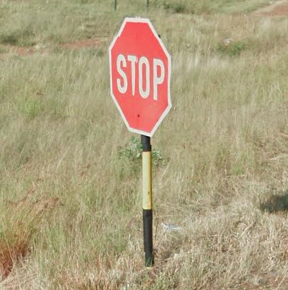 Panneau stop Botswana