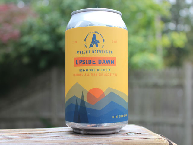 Upside Dawn is a Non-Alcoholic Golden Ale brewed by Athletic Brewing Company in Connecticut