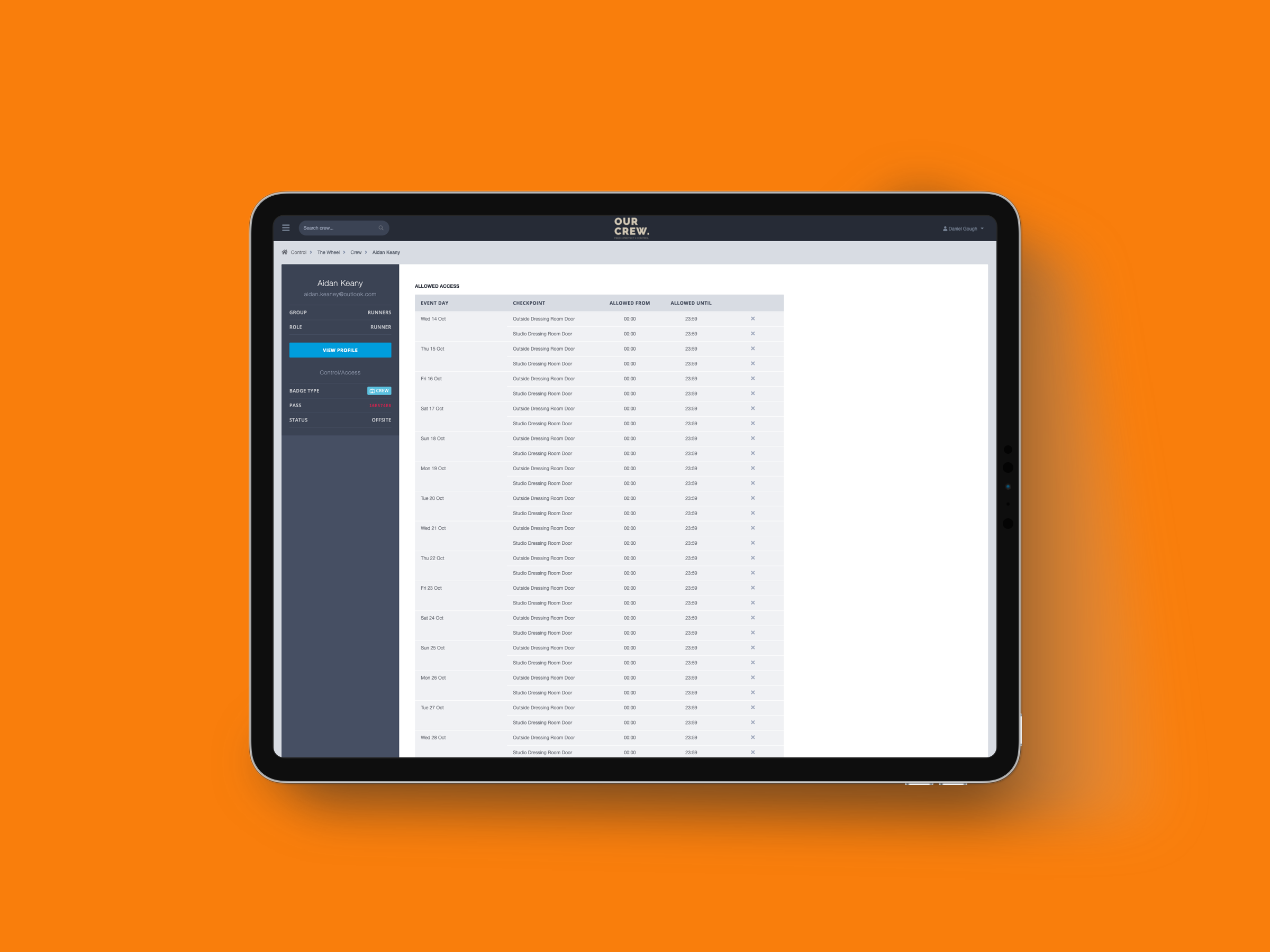 Example or screenshot of work OurCrew