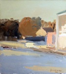 Imant Suuman, Estonia. "Näkymä torille" 2002. Cardboard, acrylic, 30x42cm Imant Suuman, Estonia. "Näkymä torille" 2002. Cardboard, acrylic, 30x42cm