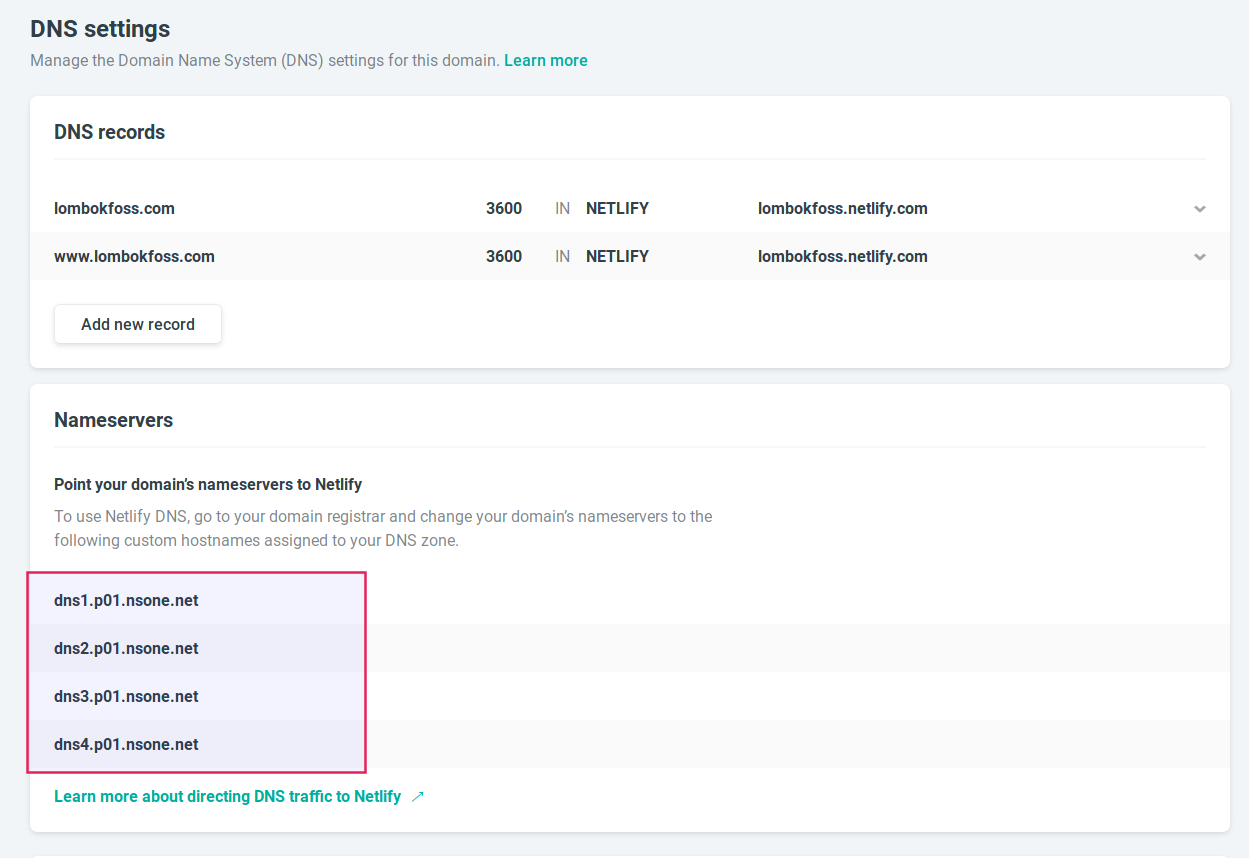 Nameserver netlify