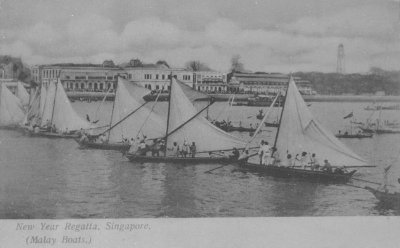 View of Malay Boats at the New Year Regatta, 1905