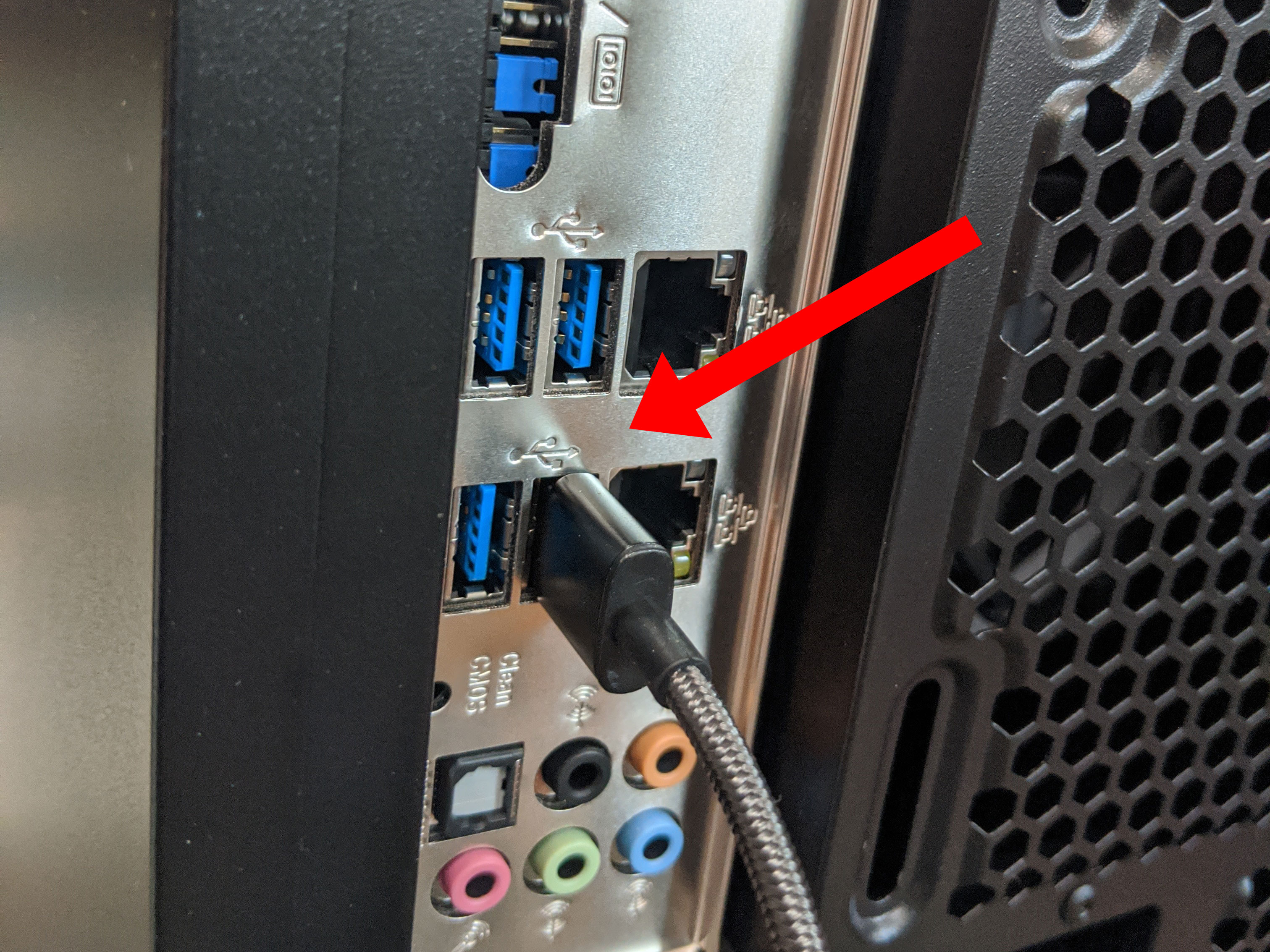 USB connection to target computer