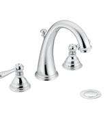 image MOEN Kingsley 8 in Widespread 2-Handle High-Arc Bathroom Faucet Trim Kit in Chrome Valve Not Included