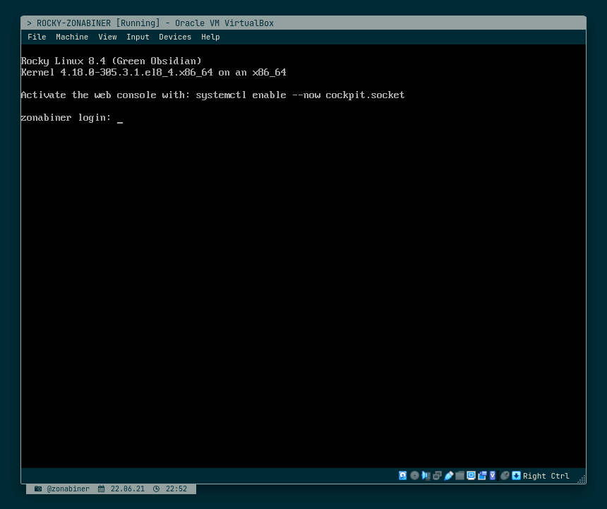Login to Rocky Linux Login to Rocky Linux