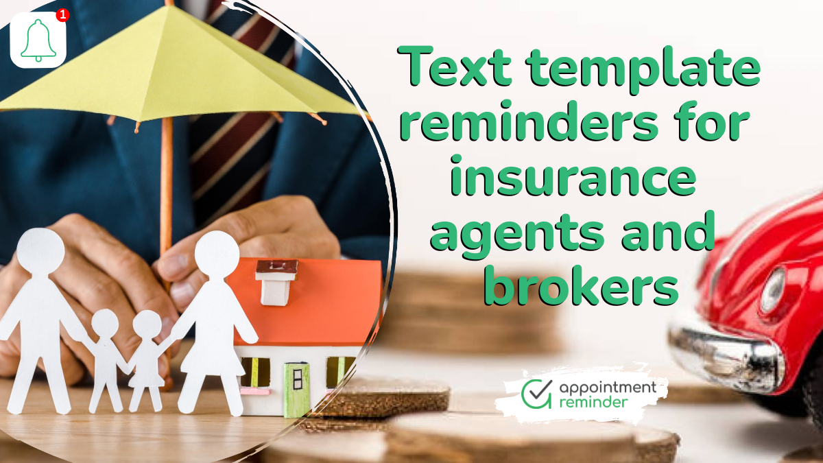 Text Template Message for Insurance Agents and Brokers Appointment Scheduling and Booking