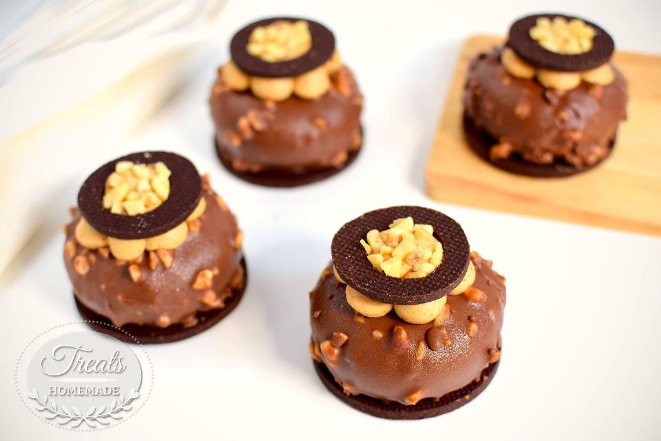 Chocolate & Caramel Domes Treats Homemade