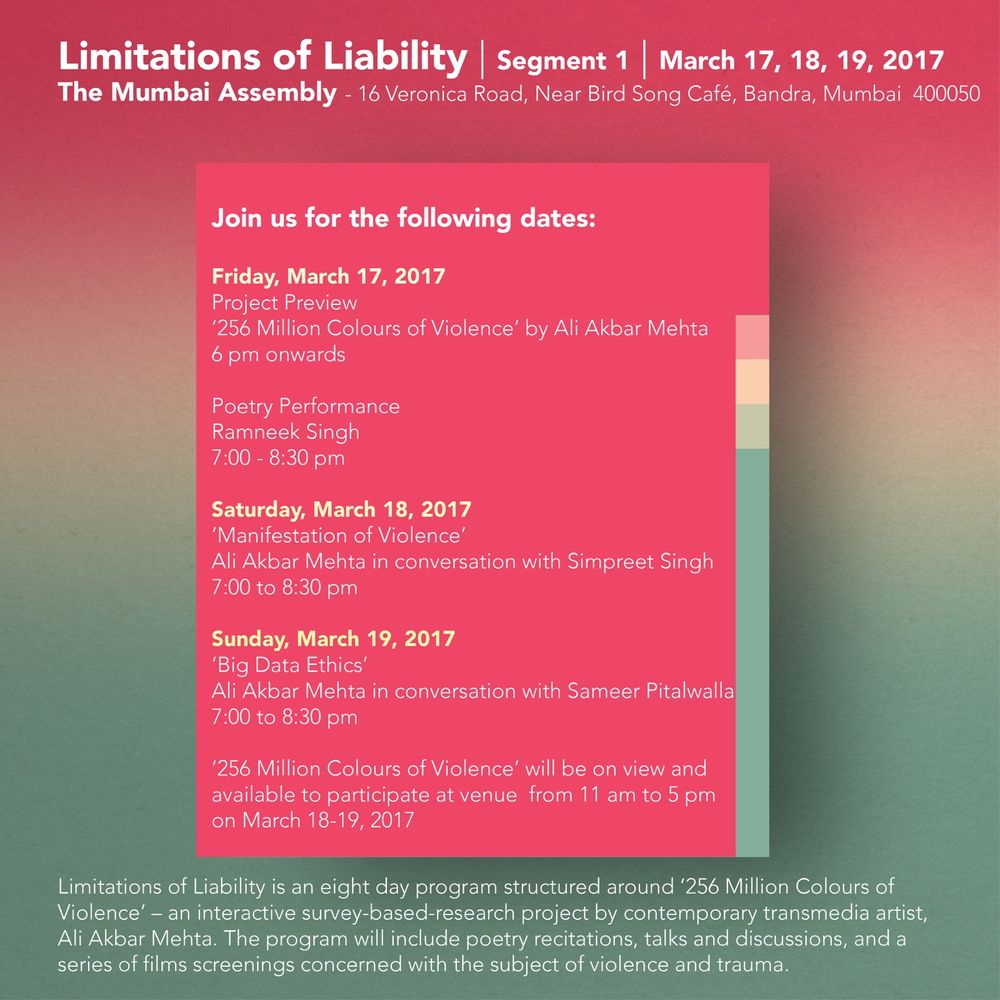 Limitations of Liability, segment 1, The Mumbai Assembly, 2017