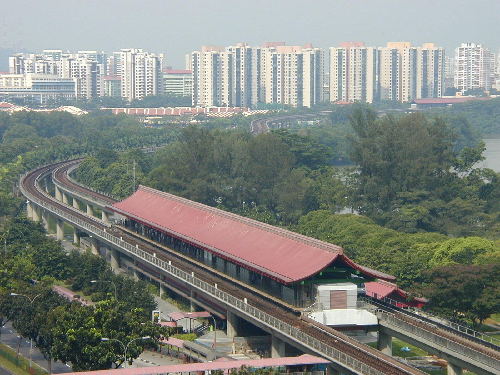East west Green Line Singapore EW26 Lakeside MRT Station