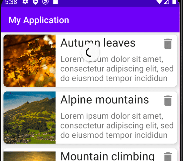 Android Swipe refresh layout
