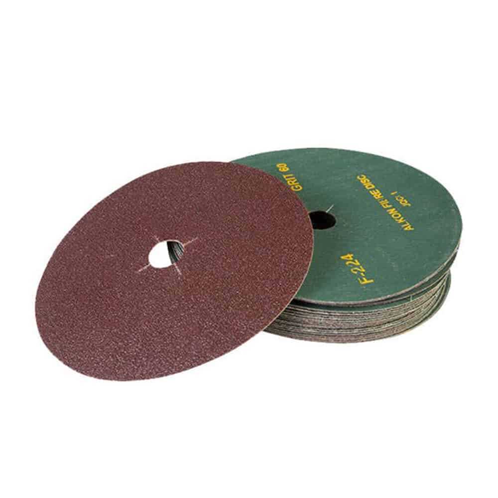 4 In. Coated Fibre Sanding Discs (100mm) 24 Grits