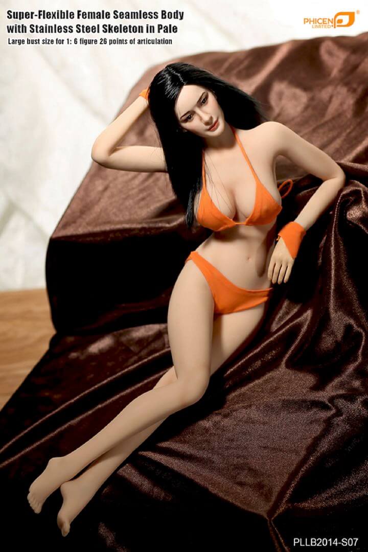 TBLeague PLLB2014-S07 Super-Flexible Female Seamless Body with Stainless Steel Skeleton in Pale/large bust size for 1/6th Scale Figure TBLeague PLLB2014-S07 Super-Flexible Female Seamless Body with Stainless Steel Skeleton in Pale/large bust size for 1/6th Scale Figure