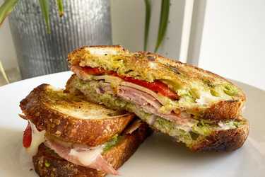 Pancetta and provolone grilled sandwich