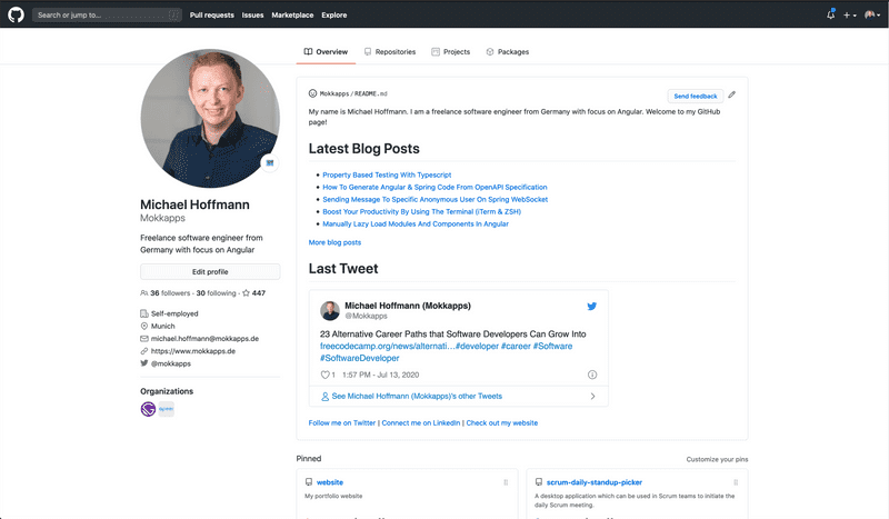 How I Built A Self-Updating README On My Github Profile Image
