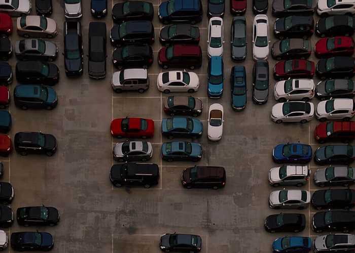 Cars on a parking lot