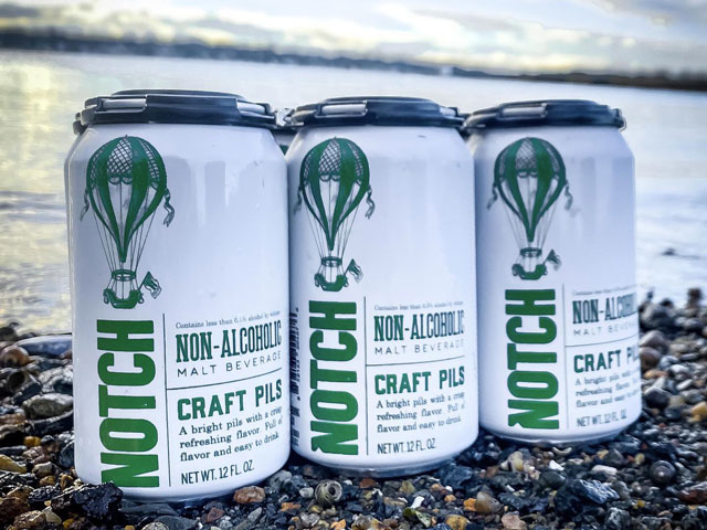 A non-alcoholic beer beer brewed by Notch Brewing
