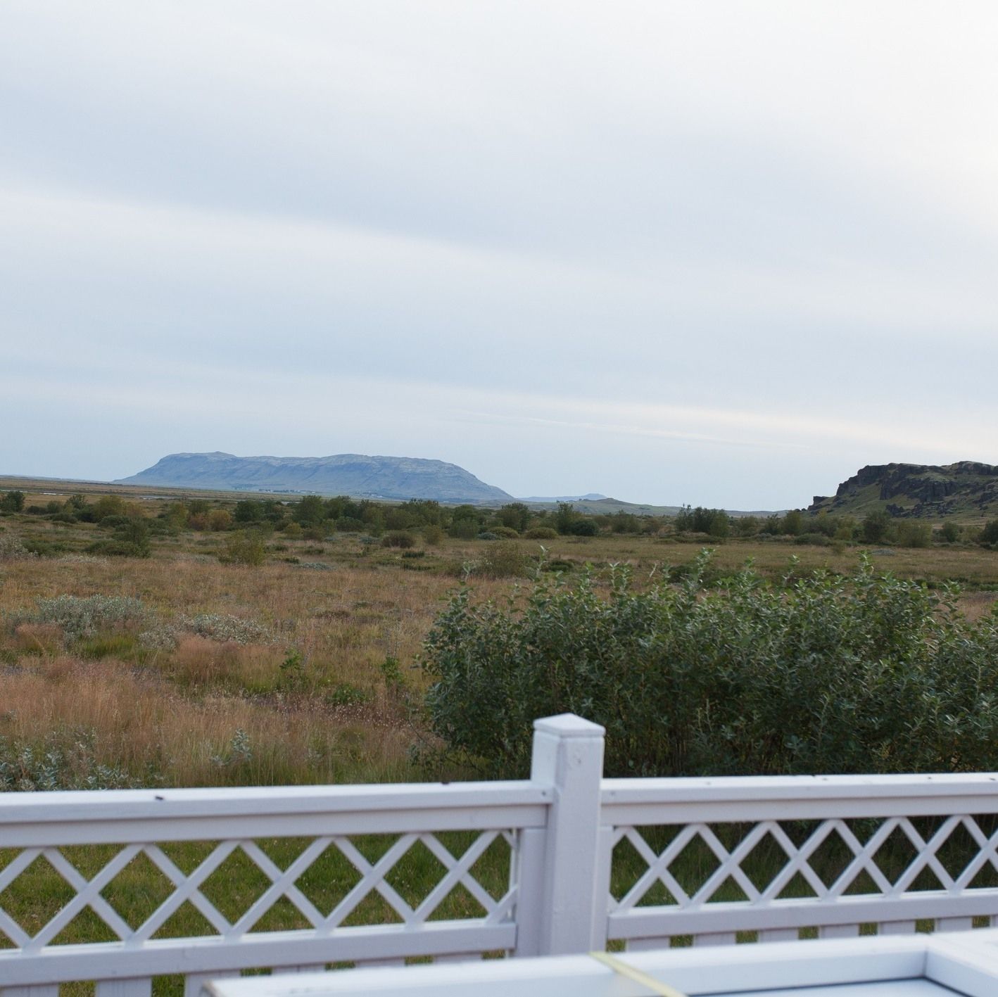 View of the nature of South Iceland from the terrace