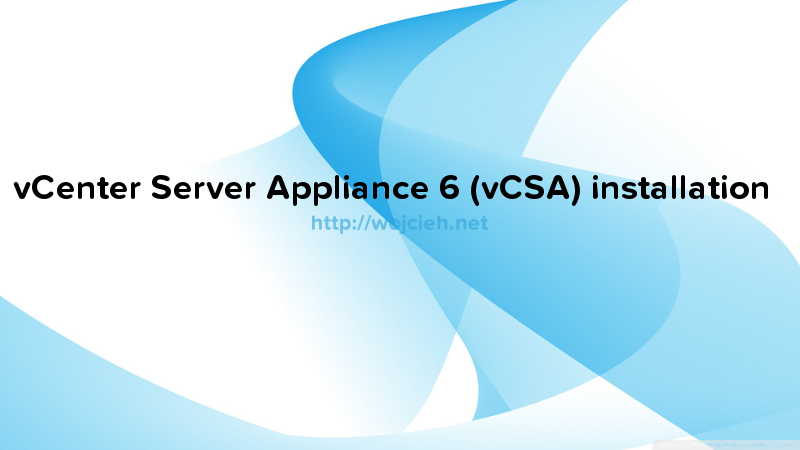 vCenter Server Appliance 6 (vCSA) installation - Logo