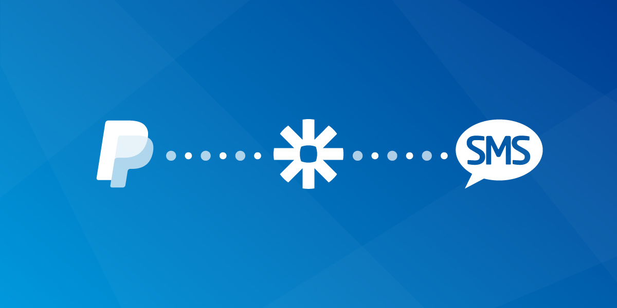 Zapier: Automatically receive PayPal sale alerts via SMS