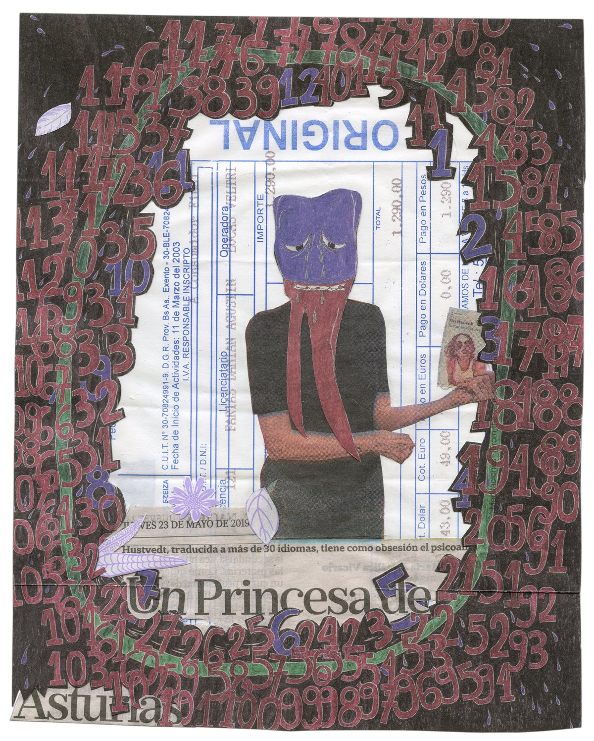 Widzenie powtórne [Argentyna Buenos Aires], 2019, kolaz papier, 29-5x21cm