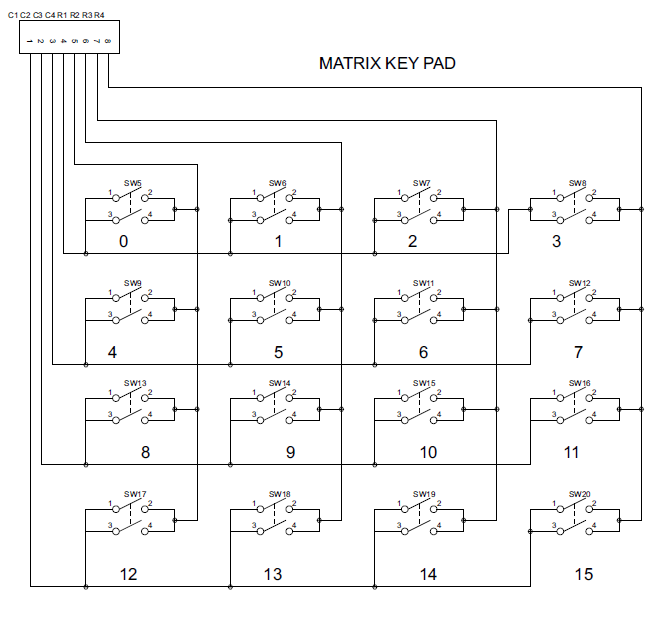 4 x 4 Matrix Array 4*4 16 Keys Switch Keypad Keyboard Module for arduino B To^AP