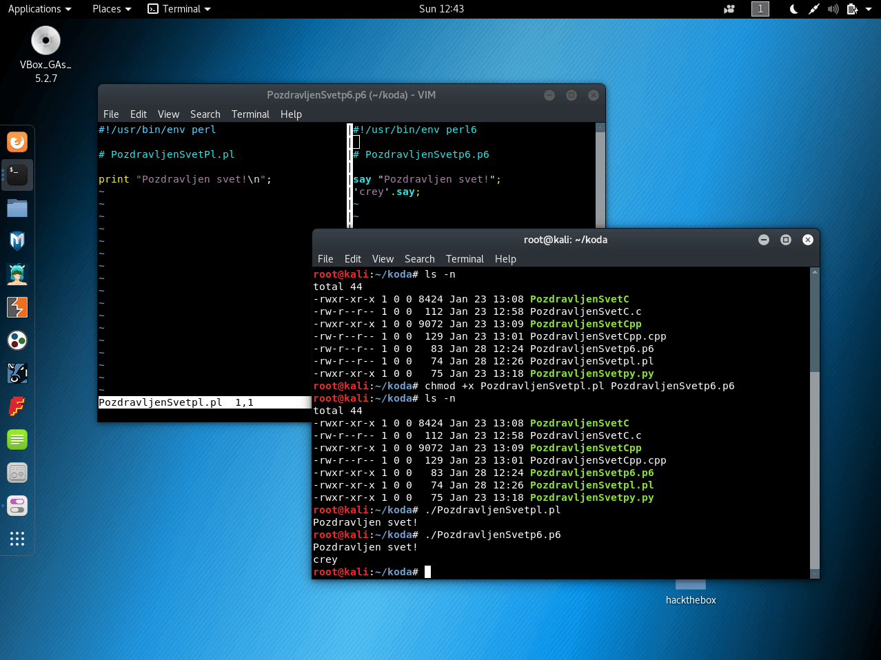 Slika 15: OSX in Linux Perl