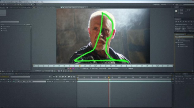 An example of After Effects CS5's Rotobrush tool