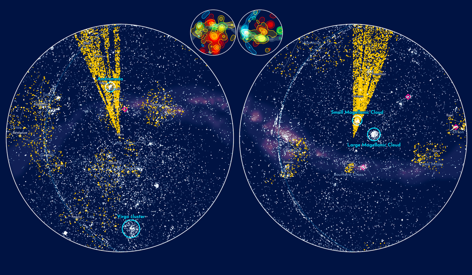 this image shows two hubble space telescope images