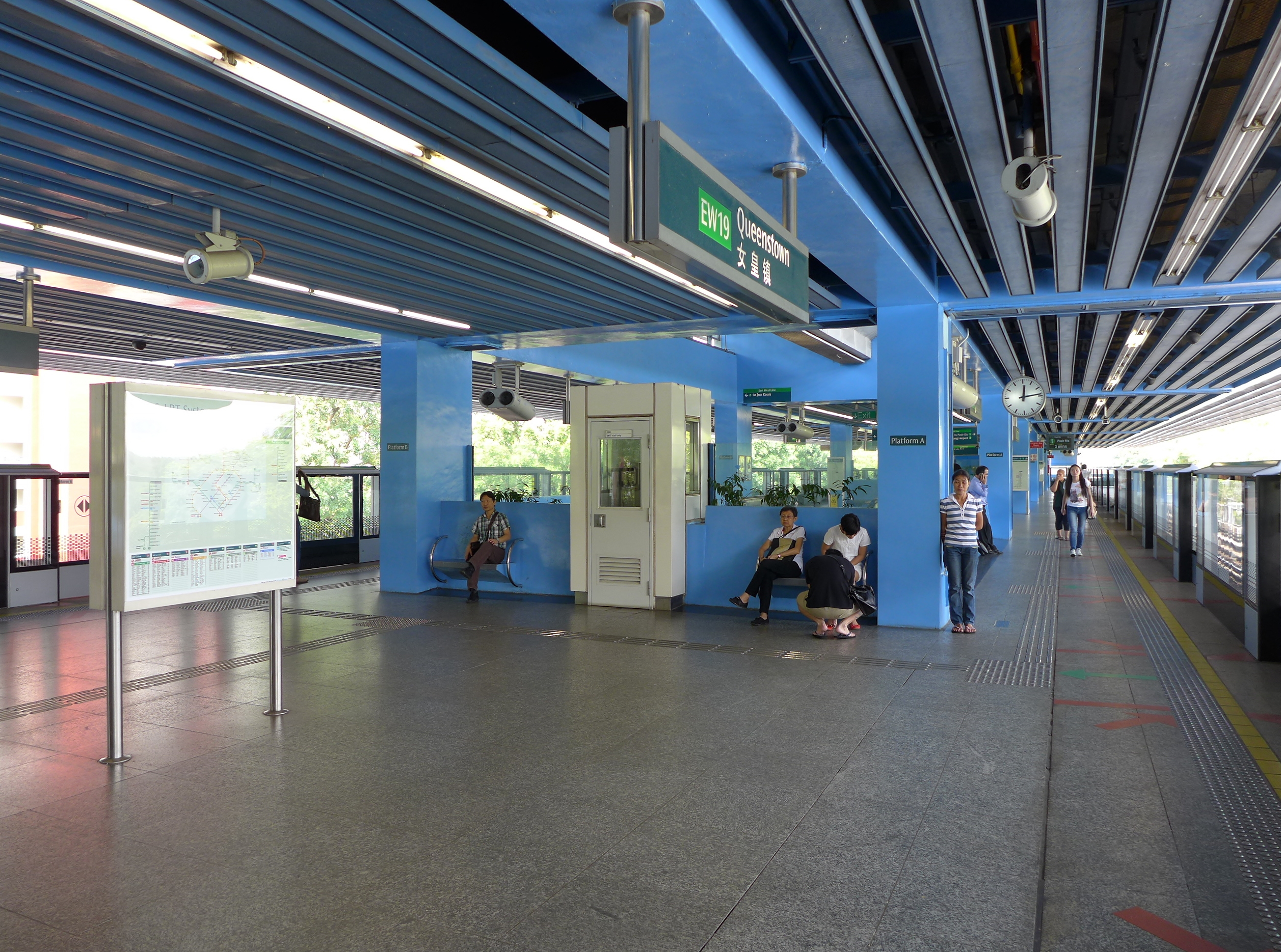 East west Green Line Singapore EW19 Queenstown MRT Station