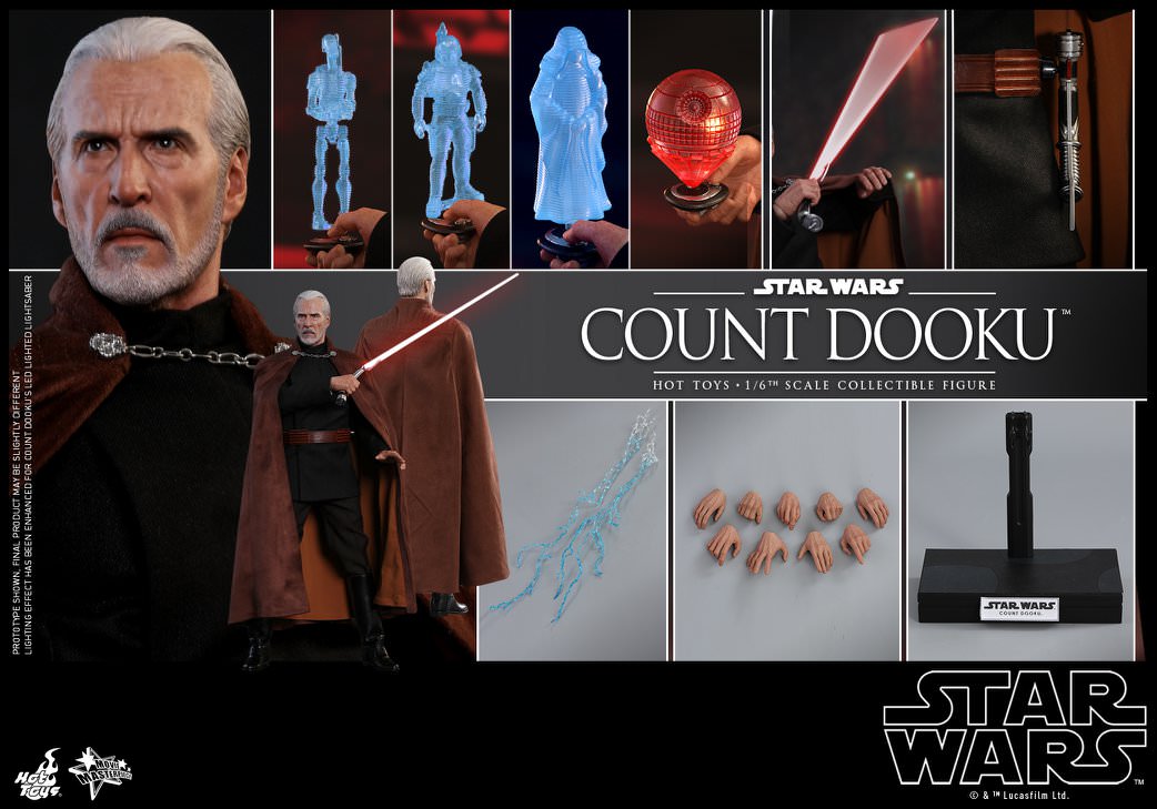 Hot Toys Star Wars: Attack of the Clones MMS496 Count Dooku 1/6th Scale Collectible Figure Hot Toys Star Wars: Attack of the Clones MMS496 Count Dooku 1/6th Scale Collectible Figure