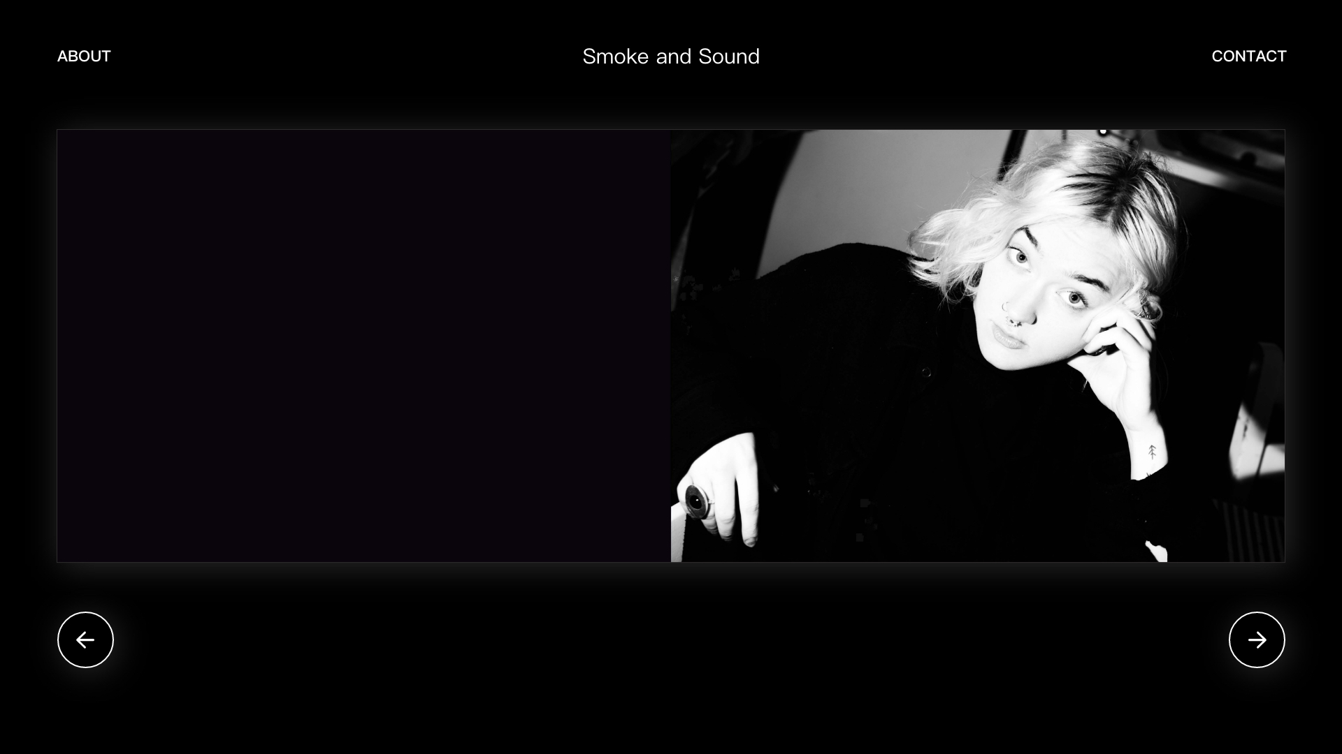 Smoke and sound website screenshot