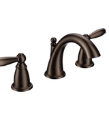 image MOEN Brantford 8 in Widespread 2-Handle High-Arc Bathroom Faucet Trim Kit in Oil Rubbed Bronze Valve Not 