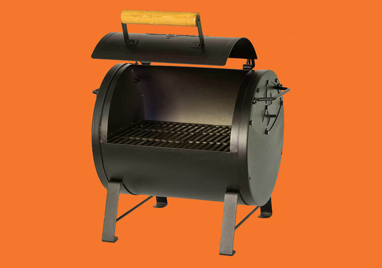 Char-Griller Side Fire Box/Table-Top Charcoal Grill Open