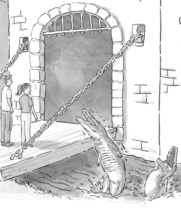 Cropped illustration preview of the Friday Funny: Drawbridge Castle Security