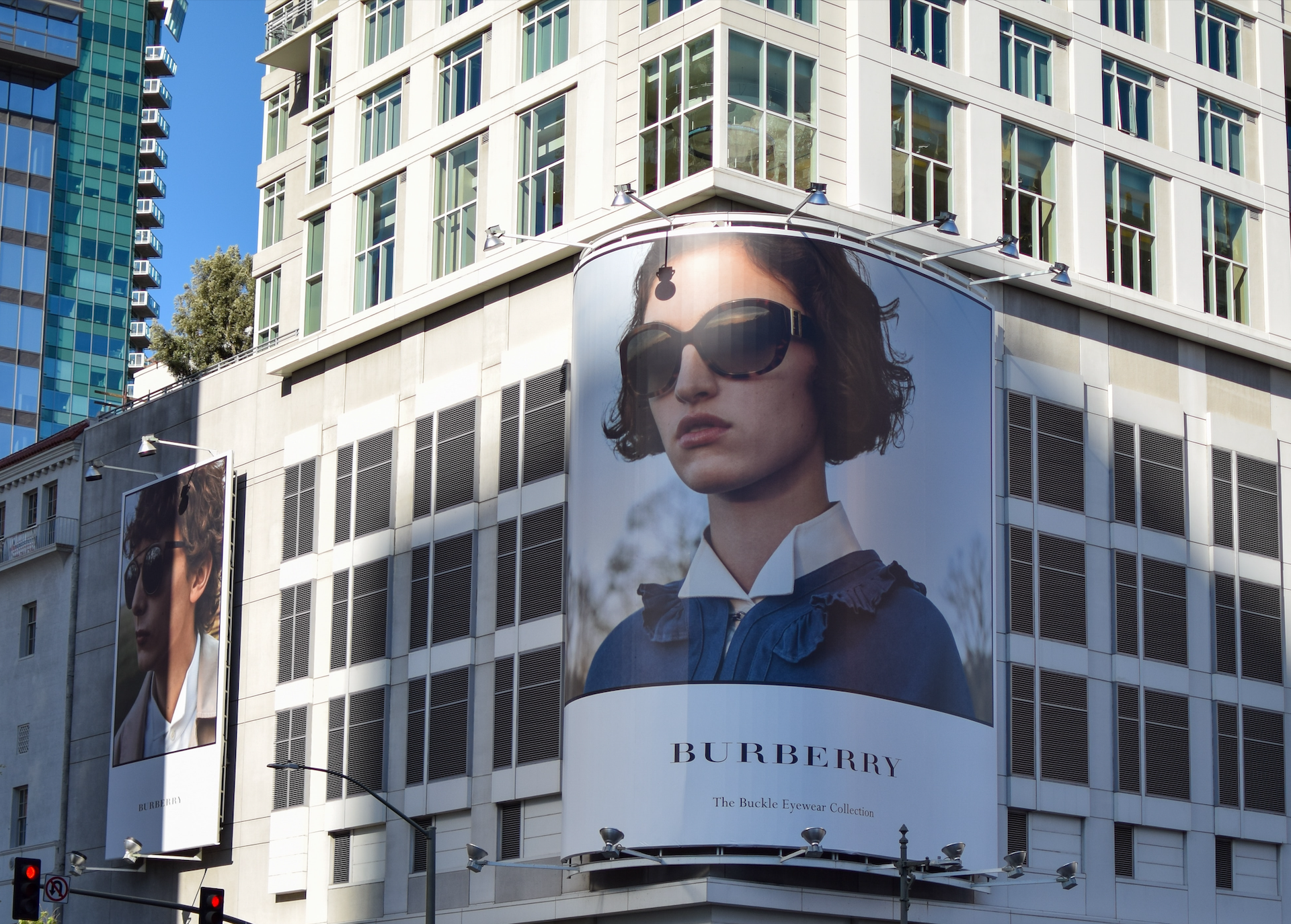 burberry billboard on a building
