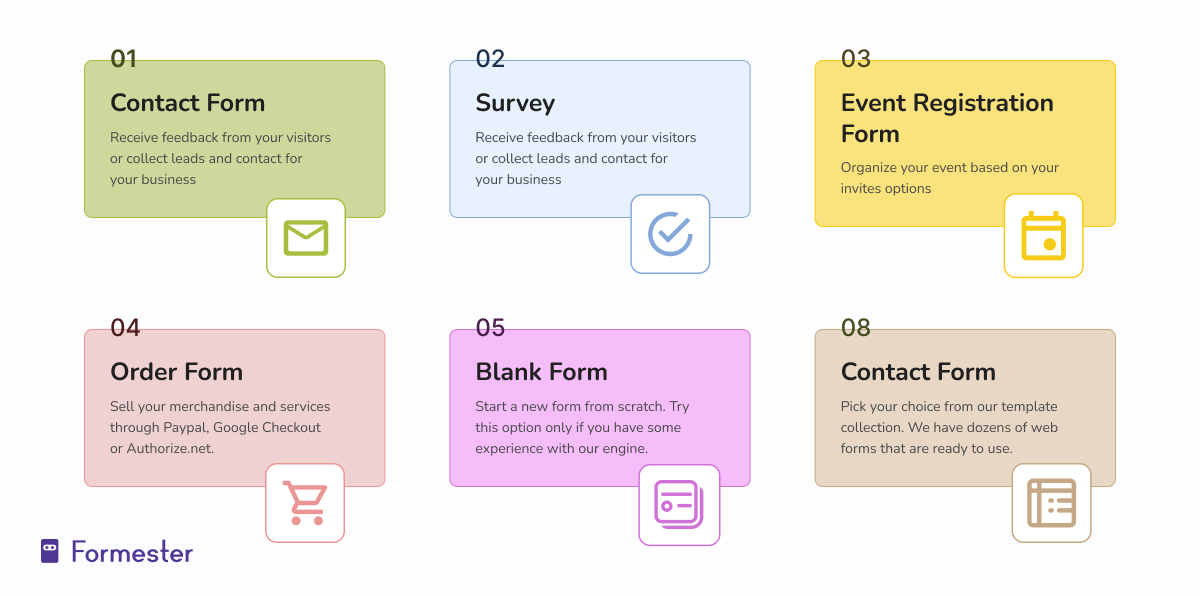 Some Important Types of Web Forms 