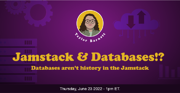 Banner for Jamstack and Databases?!