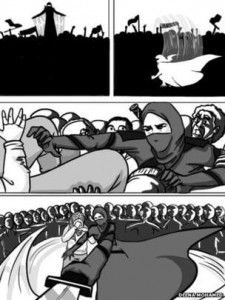 The comic strip tackles the phenomenon of street attacks on women