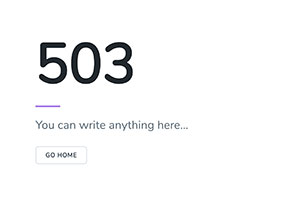 Screenshot of the message: "You can write anything here. It shows on the Laravel down page"