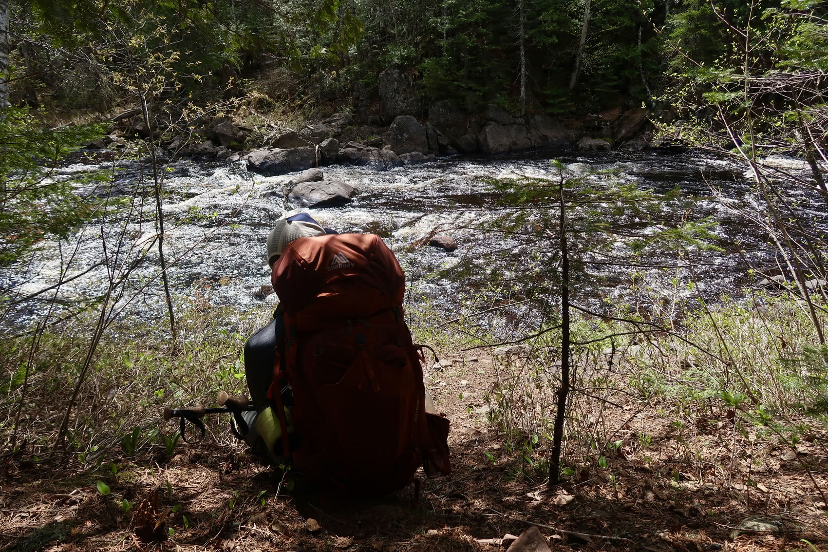 Taking a rest by the Manitou River