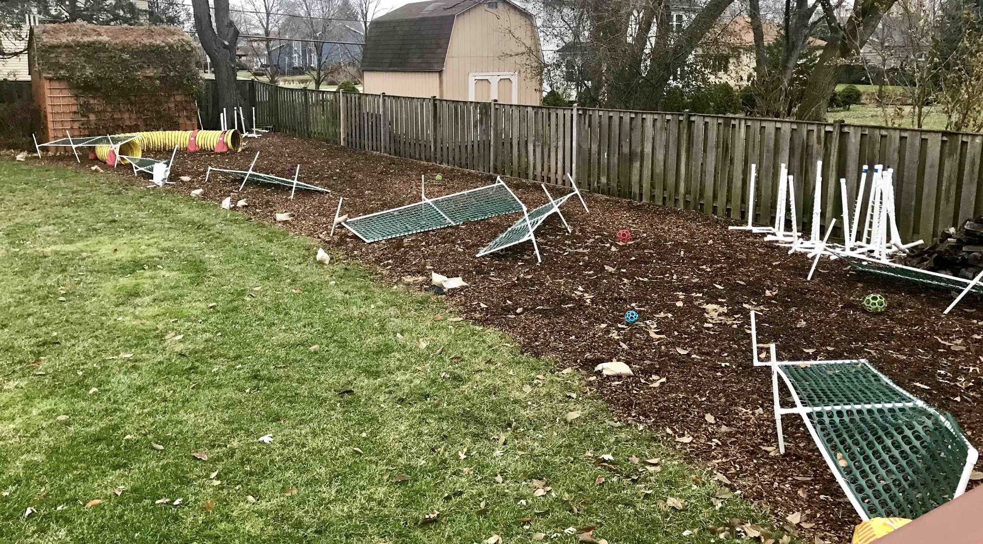 Gates blown over by 50mph wind gusts Gates blown over by 50mph wind gusts
