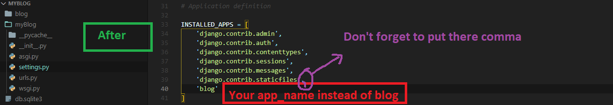 add your app_name in installed_apps in settings.py