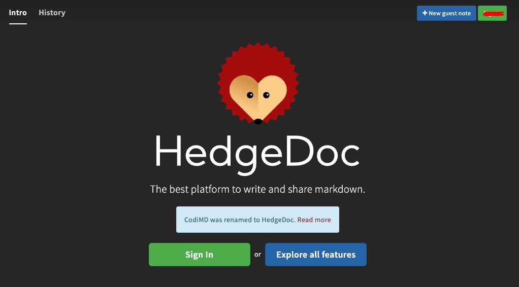 HedgeDoc service