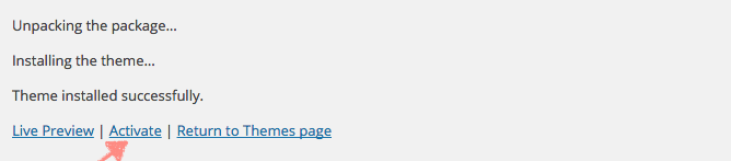Activate Theme