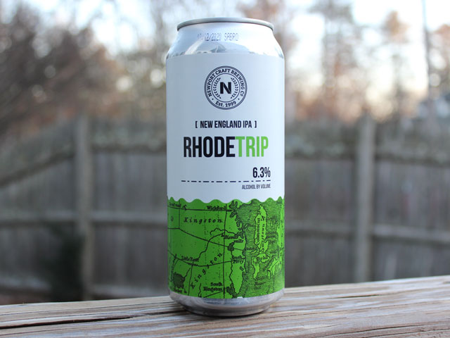 Rhode Trip, a New England IPA brewed by Newport Craft Brewing Company