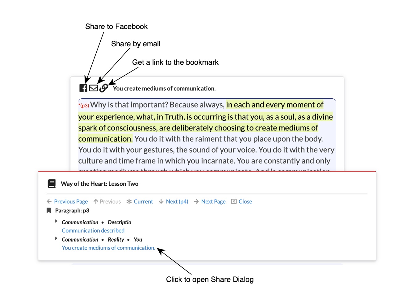 how to create a bookmark of a facebook page