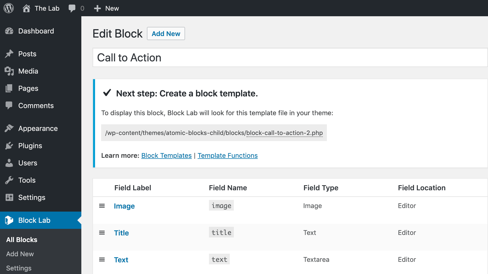 Block Lab - create custom WordPress Gutenberg blocks