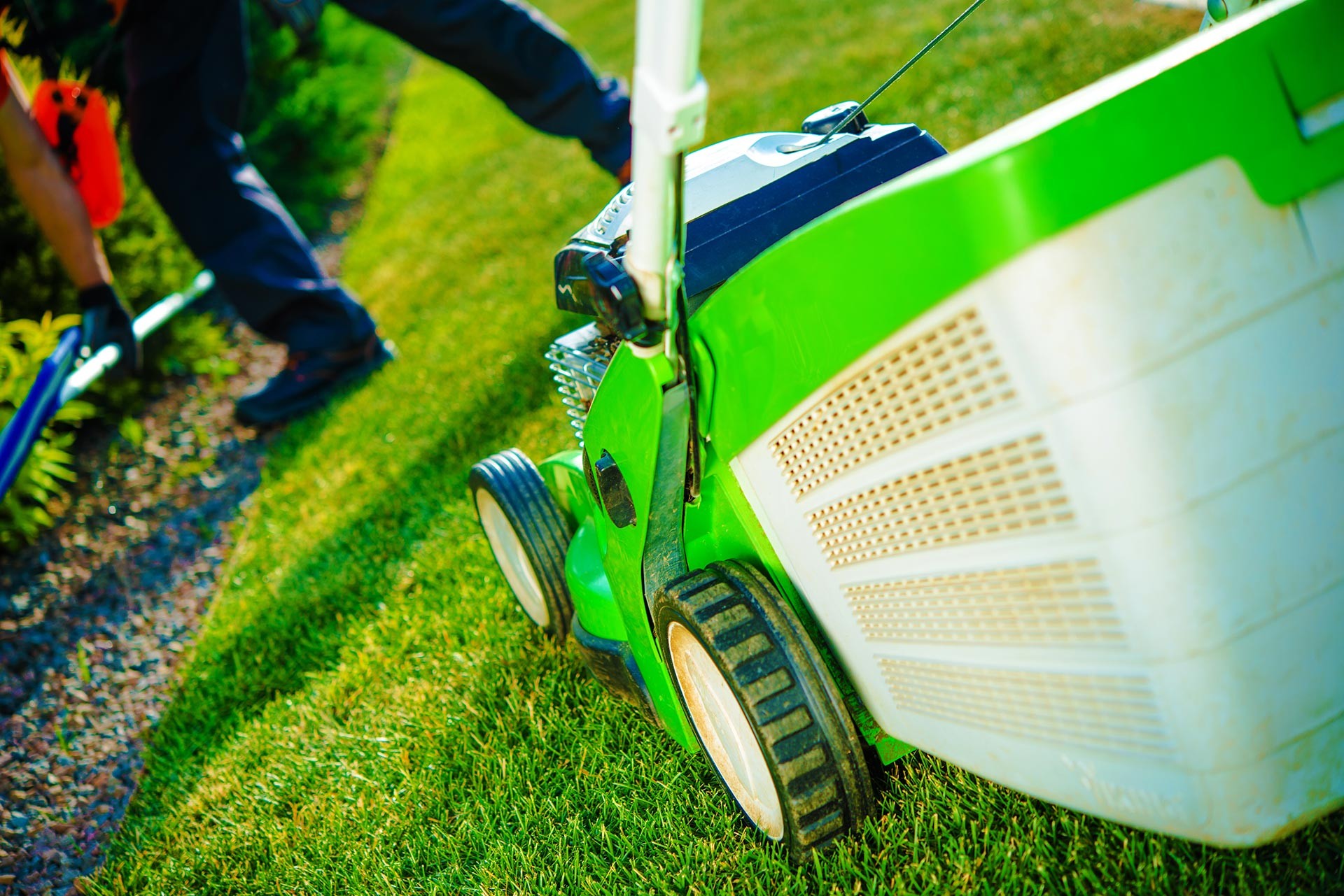 Lawn mowing and lawn care from one of our professional landscapers