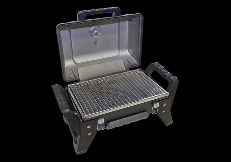 Char-Broil X200 TRU-Infrared Portable Gas Grill Open